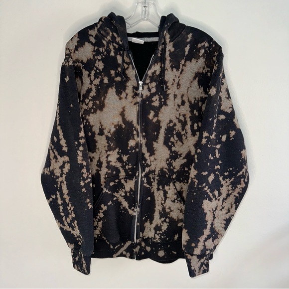 Russell Athletic Tops - CUSTOM Bleached Zip-Up Hoddie